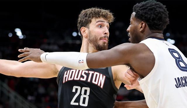 中超直播-火箭双巨头完美合体轰66分！杜兰特申京挡拆显威